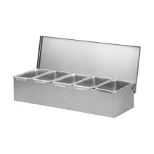 (5 Grids) Abnehmbares Gewürzglas-Set aus Edelstahl, multifunktionaler Gewürzbehälter für die Küche