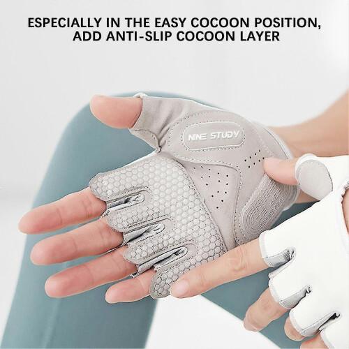 (Pink, S) Fingerless Weight Lifting Gloves for Men Multi-function Ventilated Half Finger Gym Workout 2