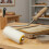 (Plastic) Ridged Roller Propolis Remover with Cylindrical Head and Wooden Handle Apiary Tool 2