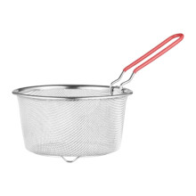 (Height 10cm) Frittierkorb für Pommes frites mit klappbarem Griff und integriertem Sieb