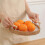(22cm) Handmade Round Basket With Handle Coffee Tea Serving Tray Holder 2