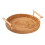 (28cm) Handmade Round Basket With Handle Coffee Tea Serving Tray Holder 3