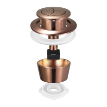 (Rose Gold) Universelles WC-Spülventil-Montageset mit verstellbarem Spülkastenknopf und Wassersparfunktion