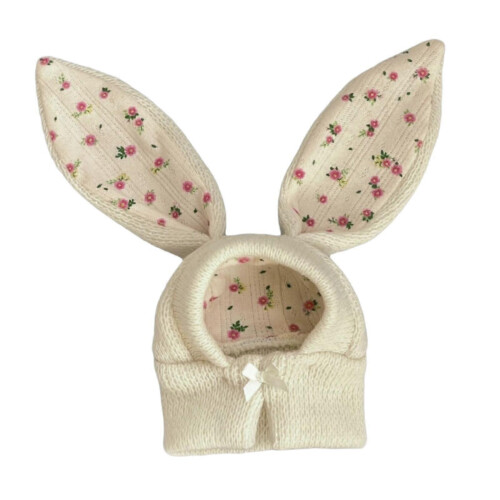 (S) Bonnet chaud pour chat, accessoire de déguisement de lapin, cache-cou 1