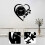 (Black) Modern Acrylic Heart Wall Clock Silent Non Ticking Creative Decor 3
