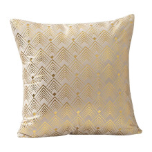 (Beige) Housse de coussin carrée en velours 45x45cm, style moderne