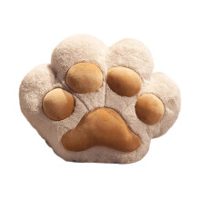(Light Brown) Niedliches Geschenk: Katzenpfoten-Couchkissen, Sofakissen, Überwurfdecke