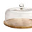 (Style C) Bamboo Cake Stand with Dome Lid for Bread Storage Appetizer Plate and Cake Holder 4