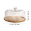 (Style C) Bamboo Cake Stand with Dome Lid for Bread Storage Appetizer Plate and Cake Holder 5