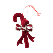 (Cane 11x6cm) Wisząca zawieszka na choinkę z cekinami, świąteczna dekoracja