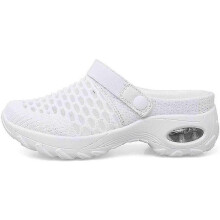 (White, EU 37) Women's Air Cushion Orthopedic Clogs for Back & Knee Pressure Relief