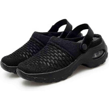 (Black, EU 37) Women's Air Cushion Orthopedic Clogs for Back & Knee Pressure Relief