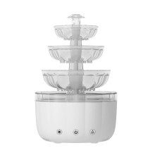 (White) Luftbefeuchter mit Nachtlicht, 500 ml, zwei Düsen, Ultraschall, leiser Wasserfluss, Umgebungsbeleuchtung