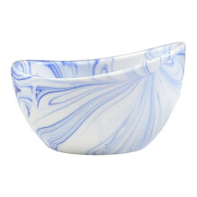 (Blue) Bol à éplucher les herbes en céramique, outil de cuisine, séparateur de feuilles, cadeau