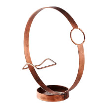 (Bronze) Weinflaschenhalter aus Eisen, Rotwein- und Getränkepräsentationsständer