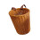 (round) Rustic Tea Leaves Picking Backpack Basket for Farm Garden Vacation 1