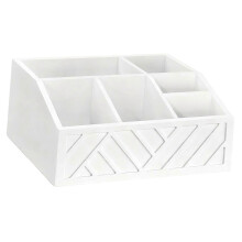 (White) Przenośne pudełko do przechowywania kapsułek z kawą z przegródkami do organizera na biurko do kawy