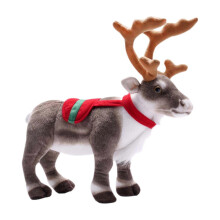 (35cm) Peluche de Noël renne, animal en peluche doux et réaliste, poupée élan