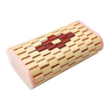 (two color splicing) Smooth Bamboo Sauna Neck Pillow Comfortable Headrest Support for Adults Versatile Rest