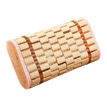 (beaded) Smooth Bamboo Sauna Neck Pillow Comfortable Headrest Support for Adults Versatile Rest