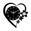 (Black) Modern Acrylic Heart Wall Clock Silent Non Ticking Creative Decor 1