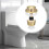 (Gold) Universal Toilet Flush Valve Fitting Kit Adjustable Tank Button Water Saving 4