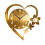 (Gold) Modern Acrylic Heart Wall Clock Silent Non Ticking Creative Decor 2