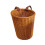 (round) Rustic Tea Leaves Picking Backpack Basket for Farm Garden Vacation 2