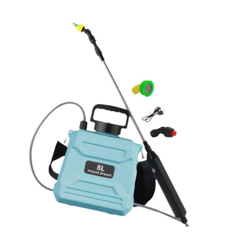 (8L Blue) Spruzzatore elettrico portatile con tracolla singola, resistente all'usura e multiuso. 1