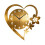 (Gold) Modern Acrylic Heart Wall Clock Silent Non Ticking Creative Decor 5