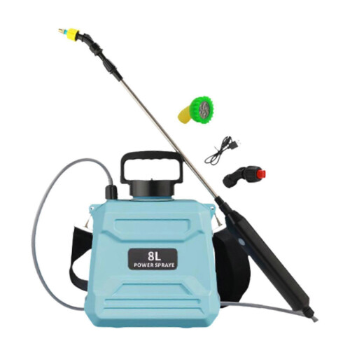 (8L Blue) Spruzzatore elettrico portatile con tracolla singola, resistente all'usura e multiuso. 2