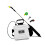 (8L White) Portable Electric Sprayer Single Shoulder Strap Wear Resistant Multipurpose 3
