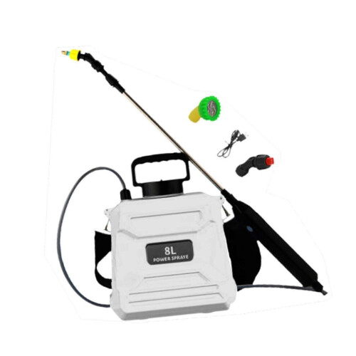 (8L White) Portable Electric Sprayer Single Shoulder Strap Wear Resistant Multipurpose 2