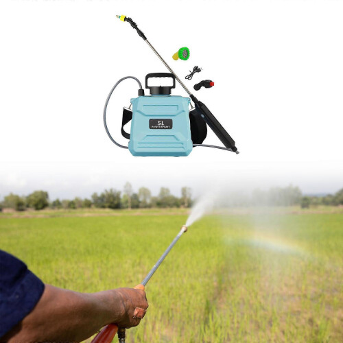 (5L Blue) Portable Electric Sprayer Single Shoulder Strap Wear Resistant Multipurpose 2