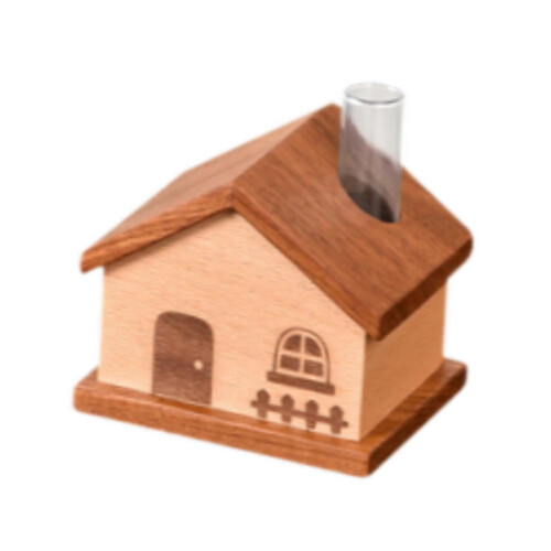 (Light Brown) Mini husformet hydroponisk blomstervase for bordblomsterdekorasjon 2