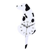 (A) Hundehalependel Stille Quartz Swing Veggklokke For Barnerom Soverom A