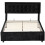 King Size Ottoman Bed Frame, with Front Drawer - Black 2