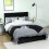 King Size Ottoman Bed Frame, with Front Drawer - Black 4
