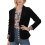 (Black, M) Women's Casual Button Front Cardigan Blazer with Pockets for Work 1