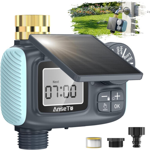 Automatic Solar Garden Drip Irrigation Kit Outdoor Watering System with Timer
