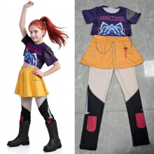(Mira(Top+Dress), 150/9-10 Years) UK Kids Girls K-Pop Demon Hunters Rumi Mira Zoey Cosplay Costume Fancy Dress Set