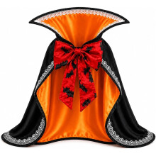 Halloween Vampire Cape for Dogs Cats Bat Bow Tie Adjustable Pet Costume,S