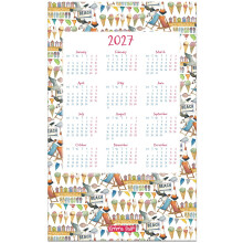 2027 Calendar Tea Towel