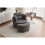 (Medium grey, Teddy) Teddy Armchair + 3 Cushions + Ottoman 1