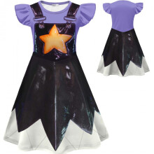 (BLACK, 130 yards) Lily's Playtime Kids Cosplay Costume Set, Cute Role-Play Outfit, Halloween Party Dress-Up, Multicolor, Size 3-8 Years