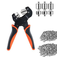 Punzón de Ojetes 6/8/10 mm-Duoku-con Kit de 900 Ojetes y Arandelas Metálicas, Herramientas de Perforación, Troqueles, para Tejidos