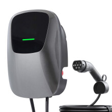 Ladestation für Elektrofahrzeuge - Duoku - Einphasen-Ladegerät 7 kW, Kabel 5 m, Wandsteckdose 230 V AC Typ 2, Strom von 32 A