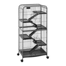 Jaula para pequeños animales - DUOKU - JM-XC-091 - 6 niveles con ruedas - Hierro y plástico - H133 cm