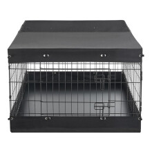 Tiergehege 61 cm - Duoku - 4 faltbare Paneele mit Dach und Boden, geeignet für Welpen, Katzen und kleine Tiere. Robustes Metall.