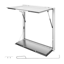 Raam voor Voedseltruck 152,4x91,5 cm-Duoku-met Luifel, Servicebalie voor Mobiele Handel, Opening van 85